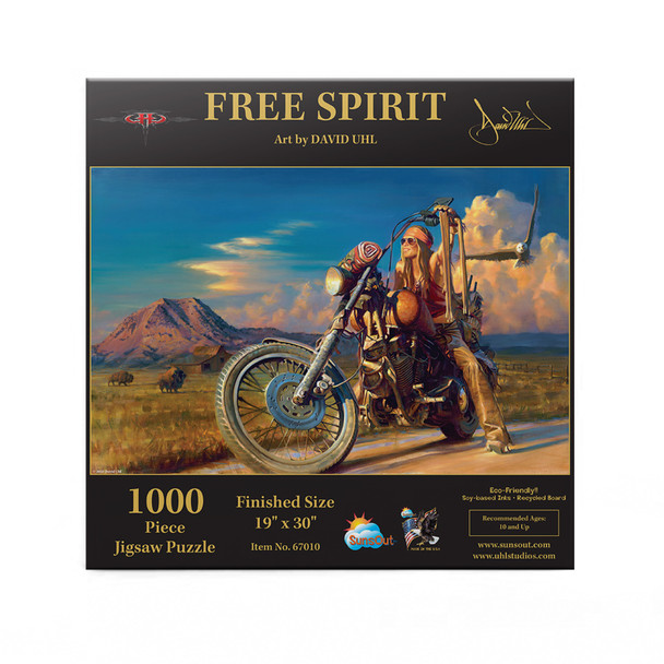 SUNSOUT INC - Free Spirit - 1000 pc Jigsaw Puzzle by Artist: David Uhl - Finished Size 19" x 30" - MPN# 67010