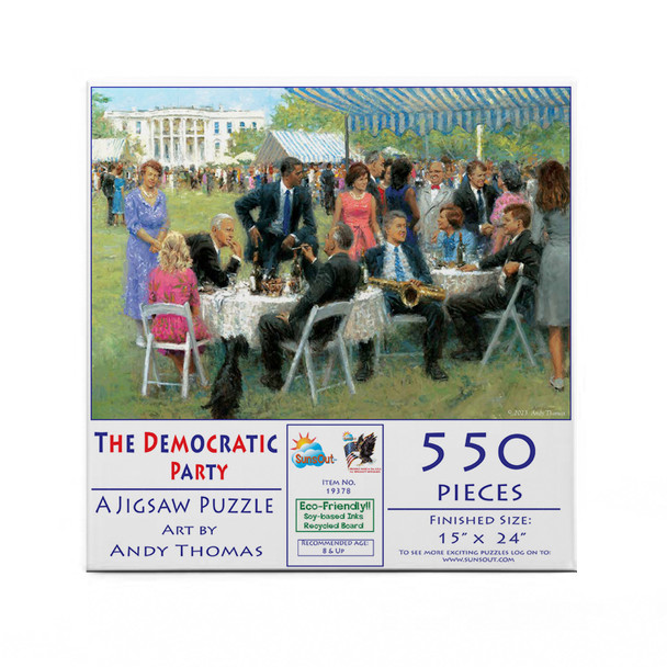 SUNSOUT INC - The Democratic Party - 550 pc Jigsaw Puzzle by Artist: Andy Thomas - Finished Size 15" x 24" - MPN# 19378