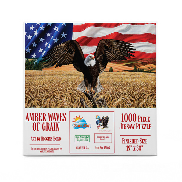 SUNSOUT INC - Amber Waves of Grain - 1000 pc Jigsaw Puzzle by Artist: Higgins Bond - Finished Size 19" x 30 - MPN# 45809