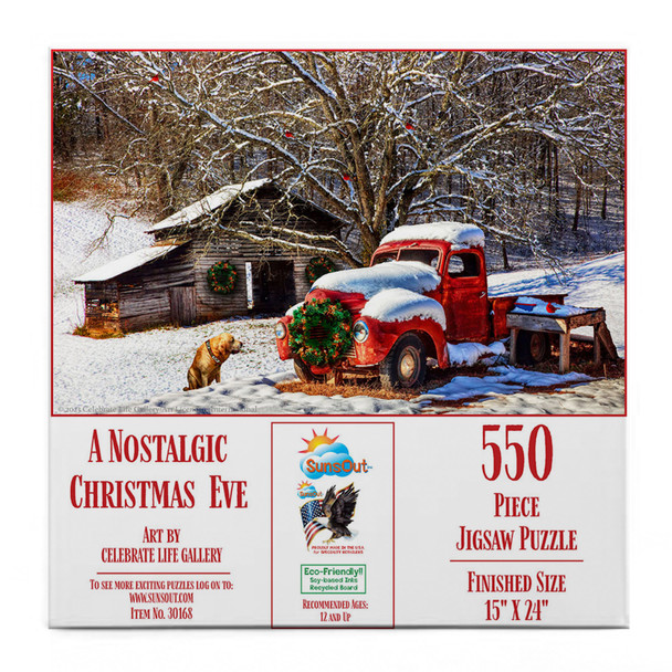 SUNSOUT INC - A Nostalgic Christmas Eve - 500 pc Jigsaw Puzzle by Artist: Celebrate Life Gallery - Finished Size 15" x 24" - MPN# 30168