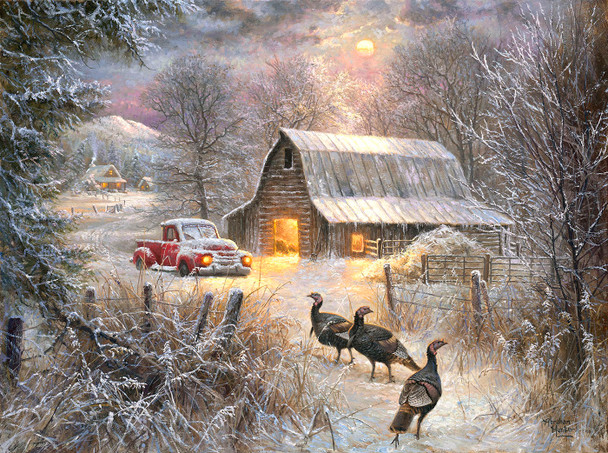 SUNSOUT INC - Turkey Road - 1000 pc Jigsaw Puzzle by Artist: Abraham Hunter - MPN# 69868