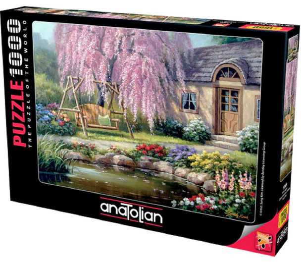 Anatolian Puzzle - Cherry Blossom Cottage - 1000 pc Jigsaw Puzzle - # 1089