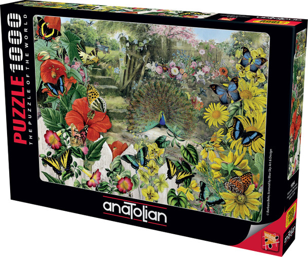 Anatolian Puzzle - Peacock in the Garden - 1000 pc Jigsaw Puzzle - # 1084