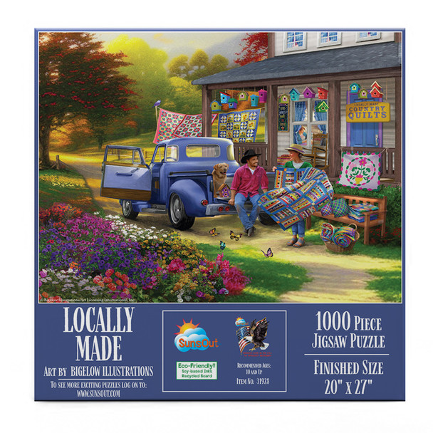 SUNSOUT INC - Locally Made - 1000 pc Jigsaw Puzzle by Bigelow Illustrations - Finished Size 20" x 27" - MPN# 31928