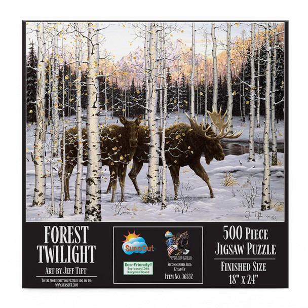 SUNSOUT INC - Forest Twilight - 500 pc Jigsaw Puzzle by Artist: Jeff Tift - MPN # 36532