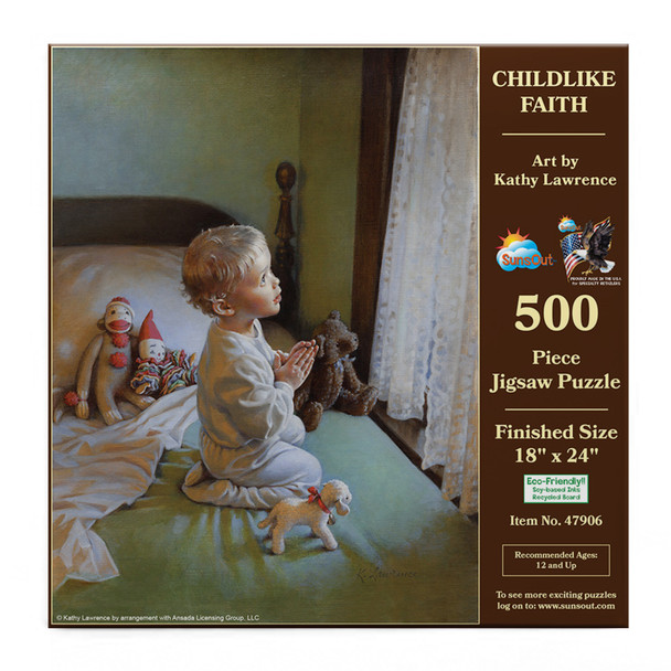 SUNSOUT INC - Childlike Faith - 500 pc Jigsaw Puzzle by Artist: Kathy Lawrence - MPN # 47906 SUNSOUT INC - Childlike Faith - 500 pc Jigsaw Puzzle by Artist: Kathy Lawrence - MPN # 47906