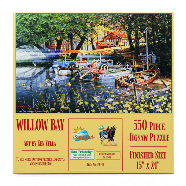 SUNSOUT INC - Willow Bay - 550 pc Jigsaw Puzzle by Artist: Ken Zylla - MPN # 39543
