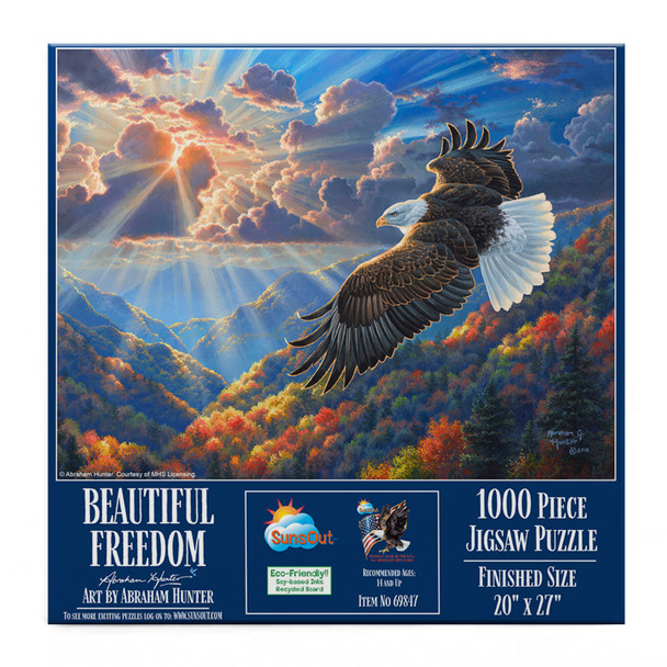 SUNSOUT INC - Beautiful Freedom - 1000 pc Jigsaw Puzzle by Artist: Abraham Hunter - MPN # 69847 SUNSOUT INC - Beautiful Freedom - 1000 pc Jigsaw Puzzle by Artist: Abraham Hunter - MPN # 69847