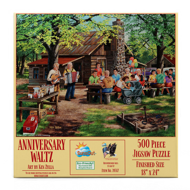 SUNSOUT INC - Anniversary Waltz - 500 pc Jigsaw Puzzle by Artist: Ken Zylla - MPN # 39517