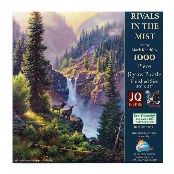 SUNSOUT INC - Rivals in the Mist - 1000 pc Jigsaw Puzzle by Artist: Mark Keathley - Finished Size 20" x 27" - MPN# 53232