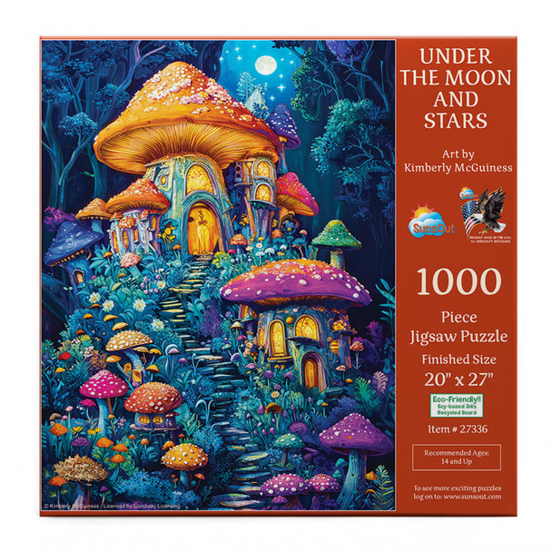 Sunsout Under the Moon and Stars 1000 Piece Jigsaw Puzzle for Adults - Finished Size: 20" x 27" by Artist: Kimberly McGuiness