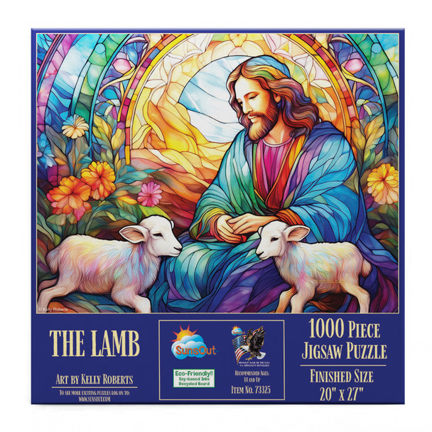 Sunsout The Lamb 1000 Piece Jigsaw Puzzle for Adults - Finished Size: 20" x 27" by Artist: Kelly Roberts