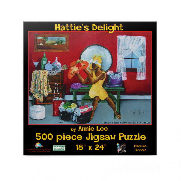 SUNSOUT INC - Hattie's Delight - 500 pc Jigsaw Puzzle by Artist: Annie Lee - Finished Size 18" x 24" - MPN# 46869
