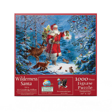 SUNSOUT INC - Wilderness Santa - 1000 pc Jigsaw Puzzle by Artist: Liz  Goodrick-Dillon - Finished Size 20 x 27 Christmas - MPN# 59770 - Jigsaw  Express