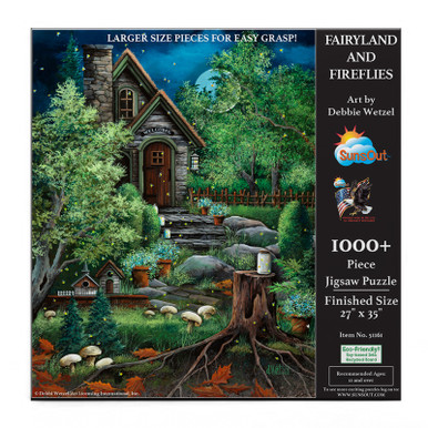 SUNSOUT INC - Fairyland and Fireflies - 1000 pc Large Piece Jigsaw ...