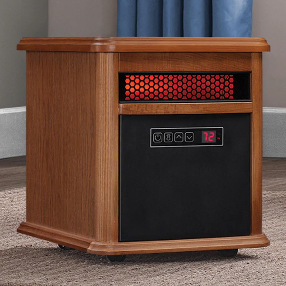The PORTABLE ELECTRIC INFRARED QUARTZ HEATER UP TO 1,000 SQFT