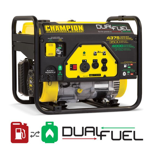 3,500 WATT PORTABLE DUAL FUEL GENERATOR