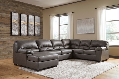 Aberton Gray Left Arm Facing Chaise 3 Pc Sectional