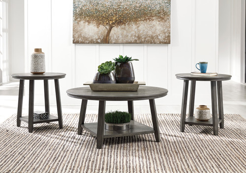 Caitbrook Gray Occasional Table Set (Set of 3)