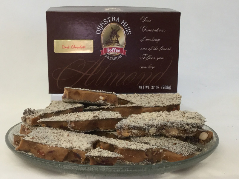 Dark Chocolate Almond Toffee - Two Pounds