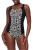 Salta Full-Bodice Swimsuit - Black/Off-White