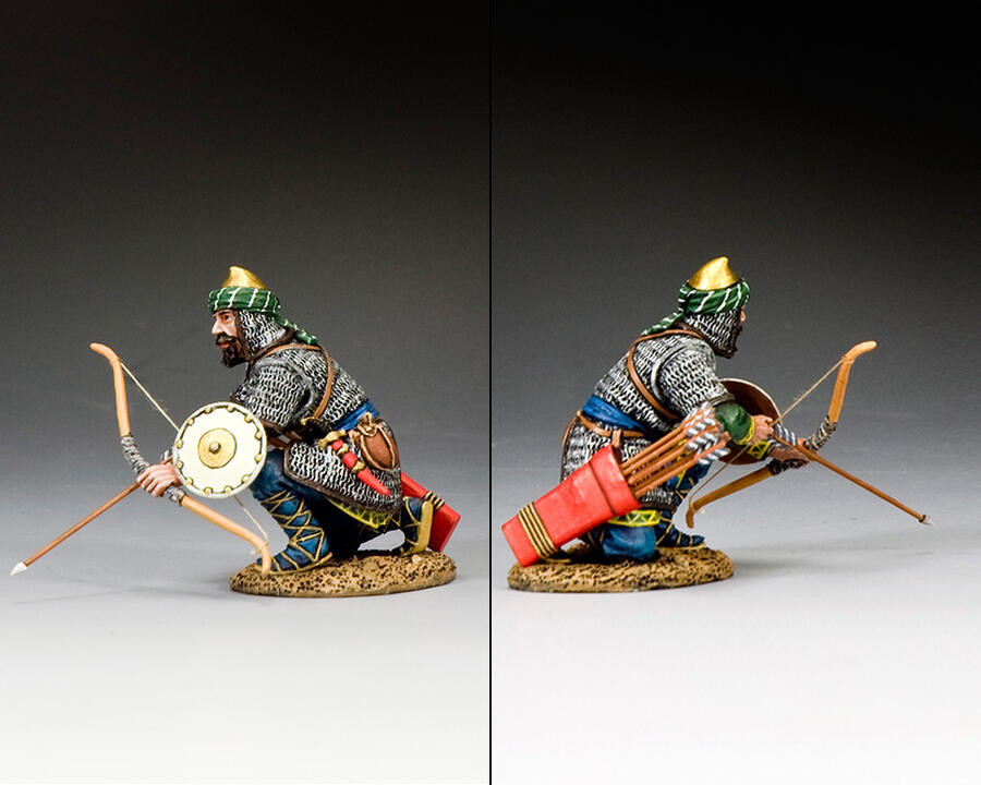 King & Country MK243 Archer Anglais – Figurine Plomb Peint, échelle 54mm, à Genoux Prêt