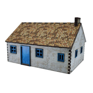 BAL28H0062 Village House with White Render - 28mm (TTR)