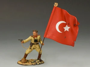 XKCAL019 Turkish Officer w/ Flag (READ DESCRIPTION)