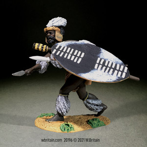 BR20196 Zulu Attacking Low with Spear uThulwana Regiment - Single figure in clamshell package BR20196 Zulu Attacking Low with Spear uThulwana Regiment - Single figure in clamshell package