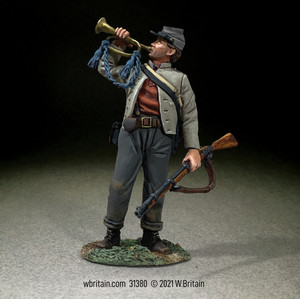 BR31380 Confederate Infantry Bugler No.1 - Single figure in box BR31380 Confederate Infantry Bugler No.1 - Single figure in box