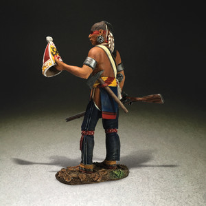 BR16062 Native Warrior with Souvenir British Grenadier Cap, 1754-1763