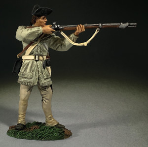 BR16069 Continental Line in Hunting Shirt Standing, Firing BR16069 Continental Line in Hunting Shirt Standing, Firing