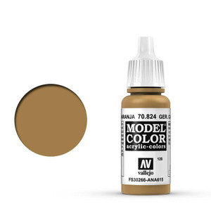 AV70824 Vallejo Model Colour #128 German Cam Orange Ochre 17 ml Acrylic Paint [70824]