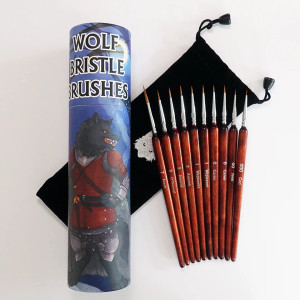 Set of Wolf Bristle Brushes (10pc) Set of Wolf Bristle Brushes (10pc)