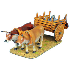 YFLCRU081 Oxen w/ cart