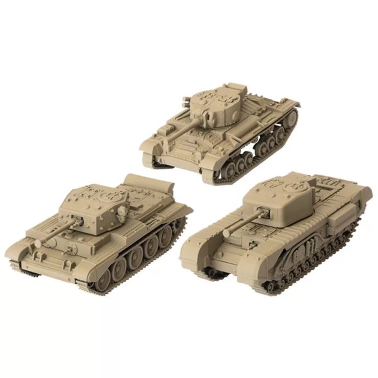 WOT65 World of Tanks Miniatures Game U.K. Tank Platoon (Cromwell, Churchill VII, Valentine)