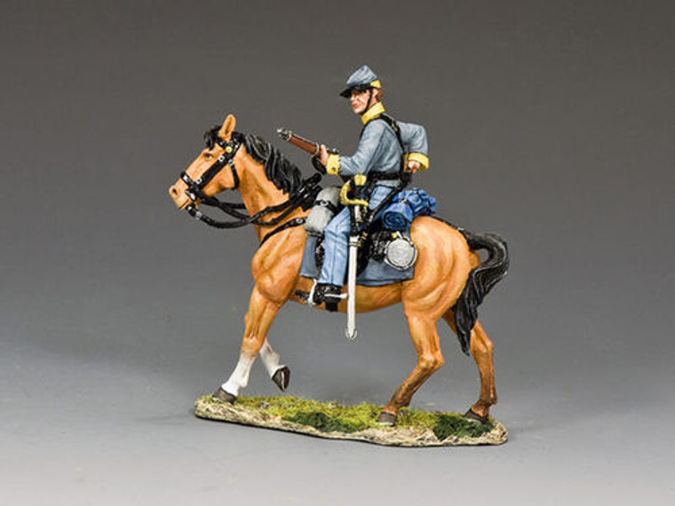 KCCW111 Confederate Cavalry Trooper Loading Carbine