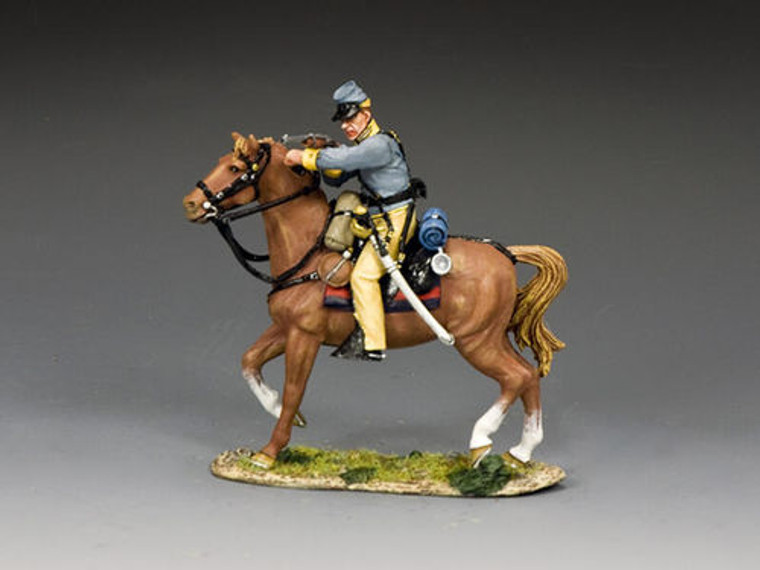 KCCW112 Confederate Cavalry Trooper Aiming Carbine