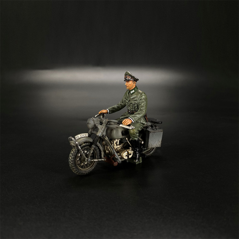 WPKU101 Wehrmacht Officer Riding a Motorcycle