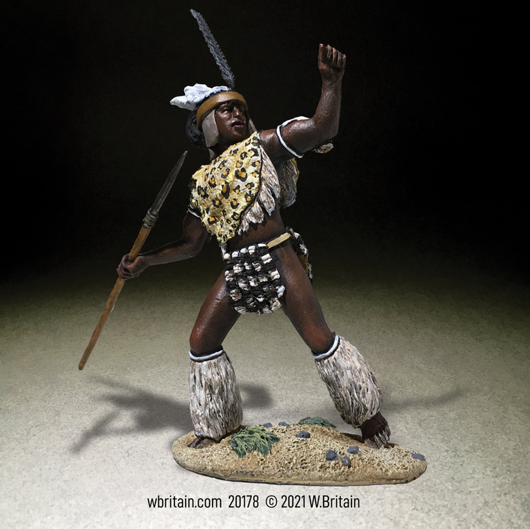 BR20178 Zulu uThulwana Regiment Throwing Spear  - Single figure in box