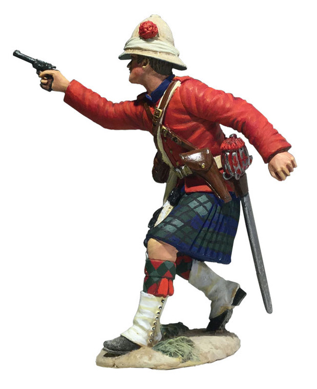 BR27066 42nd Highland Company Officer Firing Pistol - Single figure in box
