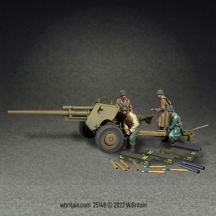 BR25145 Holding The Line U.S. M5, 3-Inch Anti-Tank Gun and 3 Man Crew