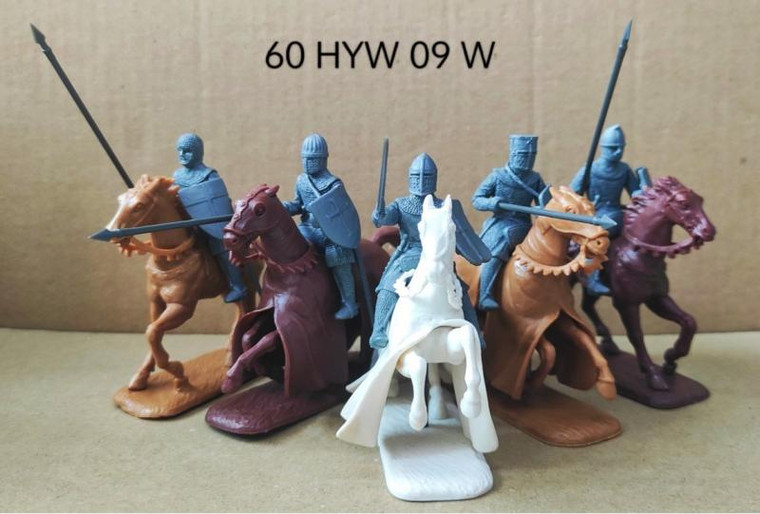 60HYW09B  Mounted Men-At-Arms In Chainmail