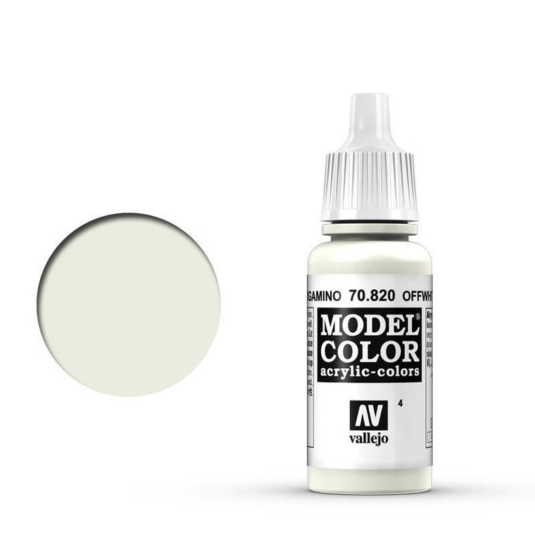 AV70820 Vallejo Model Colour #004 Offwhite 17 ml Acrylic Paint [70820]