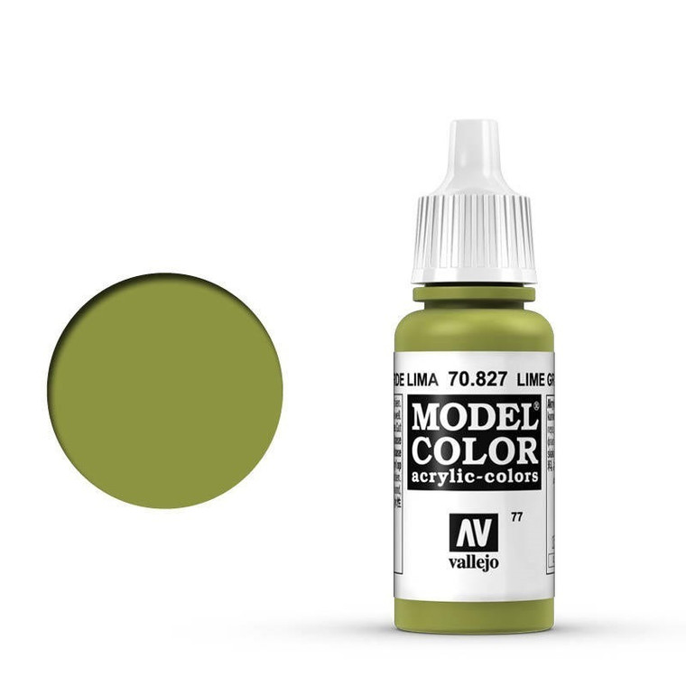 AV70827 Vallejo Model Colour #077 Lime Green 17 ml Acrylic Paint [70827]