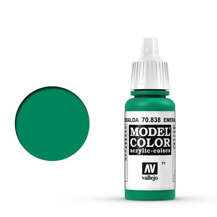AV70838 Vallejo Model Colour #071 Emerald 17 ml Acrylic Paint [70838]