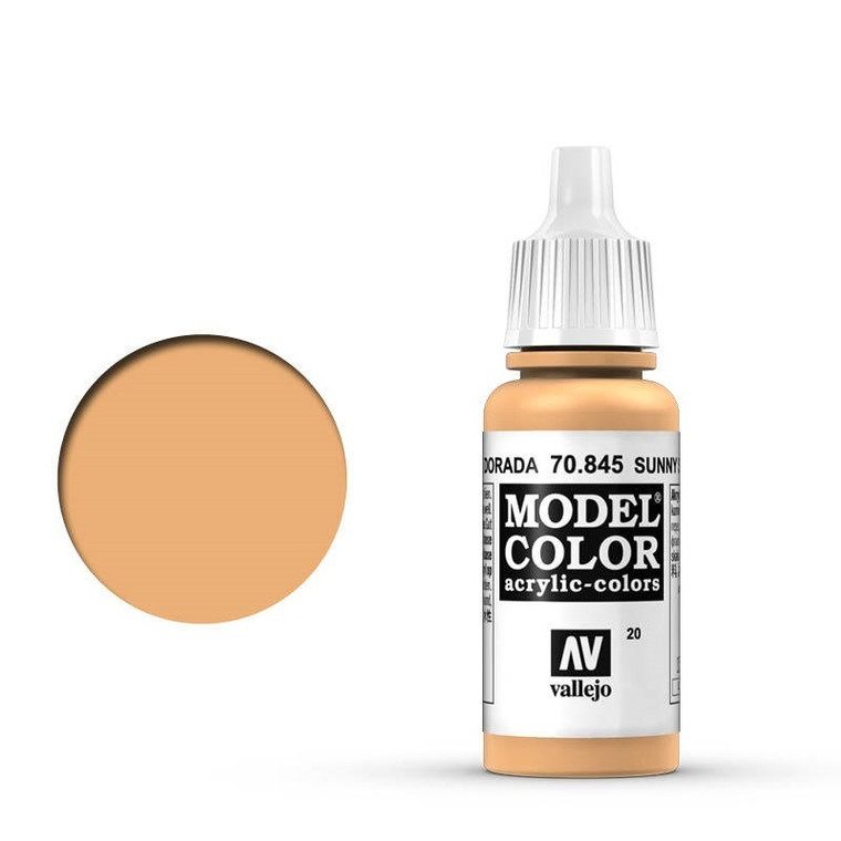 AV70845 Vallejo Model Colour #020 Sunny Skintone 17 ml Acrylic Paint [70845]