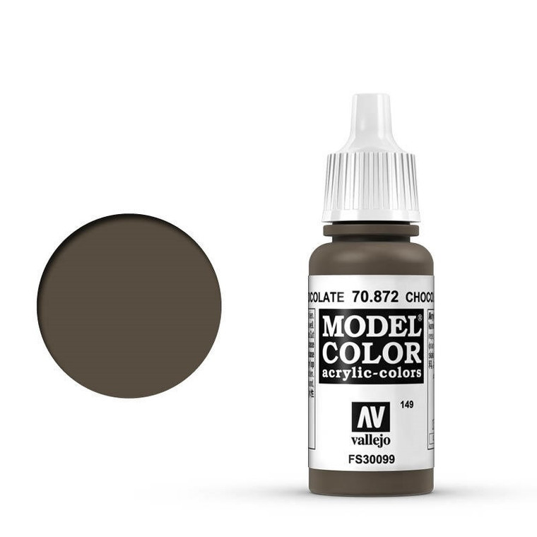 AV70872 Vallejo Model Colour #149 Chocolate Brown 17 ml Acrylic Paint [70872]