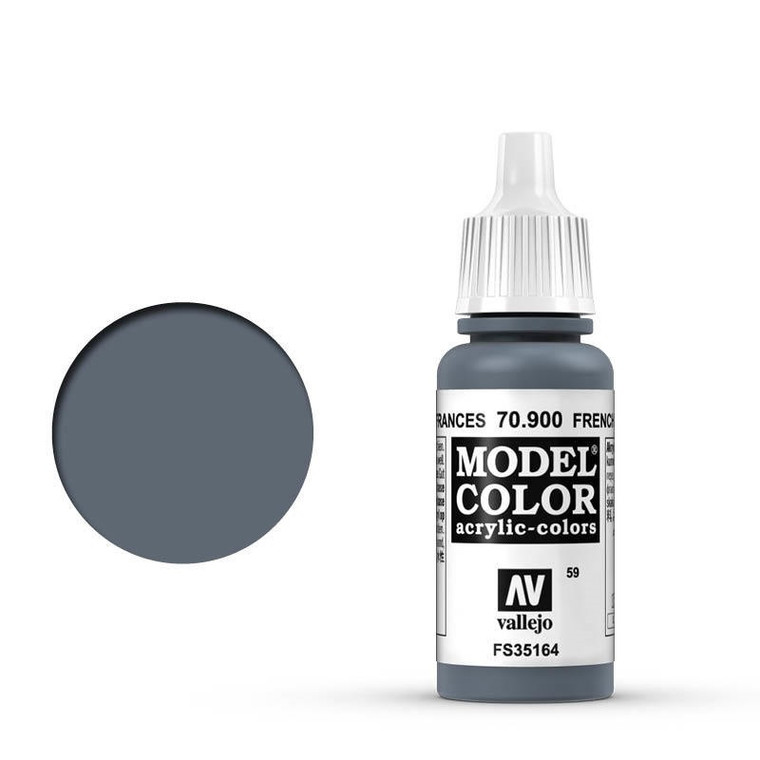 AV70900 Vallejo Model Colour #059 French Mirage Blue 17 ml Acrylic Paint [70900]