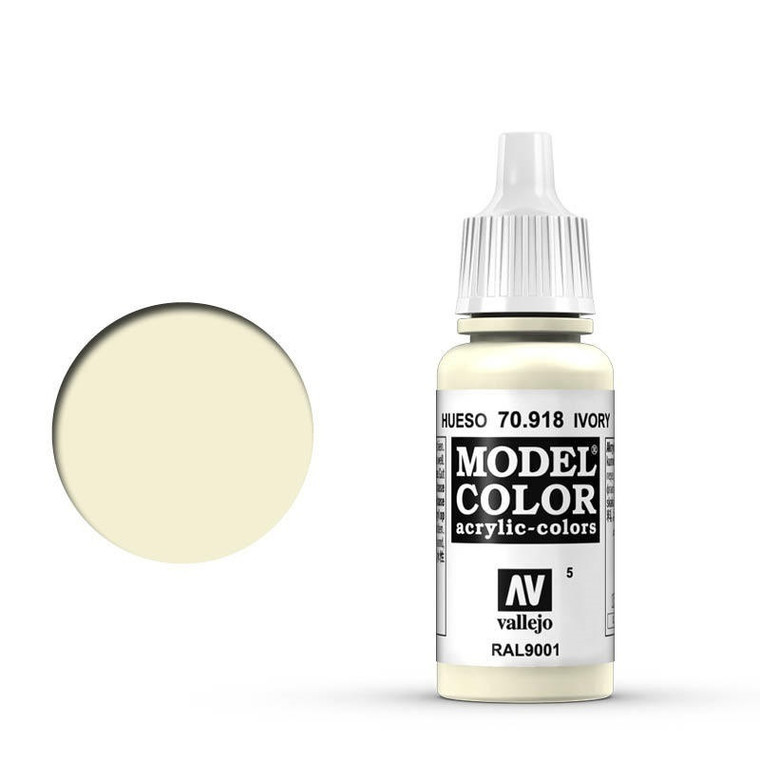 AV70918 Vallejo Model Colour #005 Ivory 17 ml Acrylic Paint [70918]